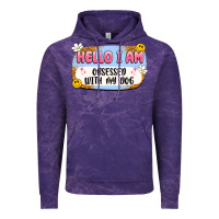 Cloud Purple hello i am obsessed with my dog Vintage Hoodie - Artiststas