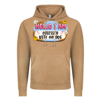 Vintage Camel hello i am obsessed with my dog Vintage Hoodie - Artiststas