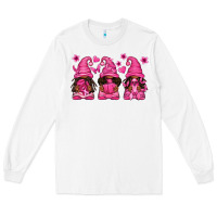 White breast cancer afro gnomies Long Sleeve Tee - texasbilliewilder