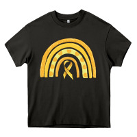 Asphalt childhood cancer awareness rainbow Heavy Core Tee - MaliasSmallBusiness