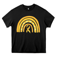Black childhood cancer awareness rainbow Heavy Core Tee - MaliasSmallBusiness