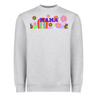 Heather Grey boho retro floral mama Heavyweight Sweatshirt - TumblerDesignByShophia