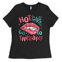 Black hot girls go to therapy Ladies Tee - MaliasSmallBusiness