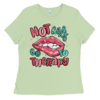 Matcha hot girls go to therapy Ladies Tee - MaliasSmallBusiness