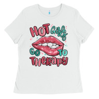 White hot girls go to therapy Ladies Tee - MaliasSmallBusiness