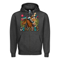 Charcoal Heather long live cowgirls Zipper Hoodie - OliviaCreatesArt
