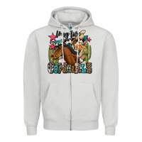 Dove Grey long live cowgirls Zipper Hoodie - OliviaCreatesArt