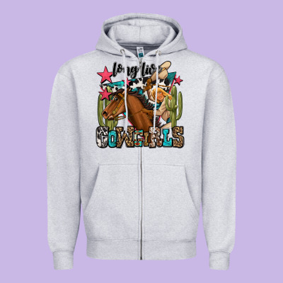 Long Live Cowgirls Zipper Hoodie Designed By Oliviacreatesart