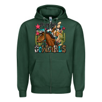 Sports Green long live cowgirls Zipper Hoodie - OliviaCreatesArt