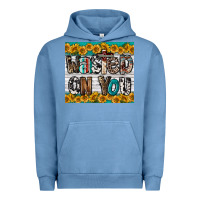 Pigment Pebble Blue Western Wasted On You Urban Hoodie - LillyAllenDesigns