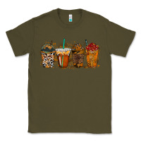 Army Green leopard and cowhide drink Classic Tee - RacoonDesign