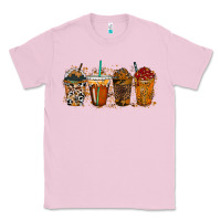 Bubblegum Pink leopard and cowhide drink Classic Tee - RacoonDesign
