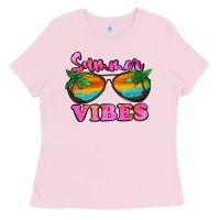 Bubblegum Pink Summer Vibes Ladies Tee - Jasminsmagicworld