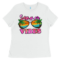White Summer Vibes Ladies Tee - Jasminsmagicworld
