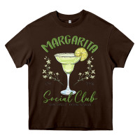 Chocolate Brown margarita social club Heavy Core Tee - MaliasSmallBusiness