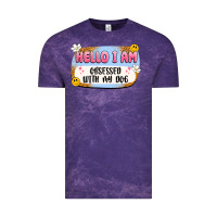 Cloud Purple hello i am obsessed with my dog Vintage Tee - Artiststas