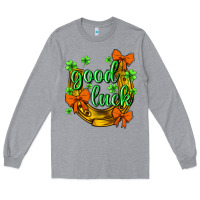 Heather Grey st.patricks good luck Long Sleeve Tee - NancyCooperArtShop