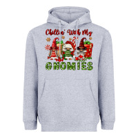 Heather Grey Chillin' With My Gnomies Heavyweight Hoodie - FaDigitalArtStudio