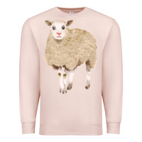 Pale Pink sheep Premium Sweatshirt - FaDigitalArtStudio