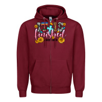 Burgundy it is finished john 19 30 Zipper Hoodie - OliviaCreatesArt