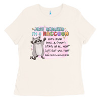 Bone just realized im a raccoon Ladies Tee - MaliasSmallBusiness