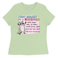 Matcha just realized im a raccoon Ladies Tee - MaliasSmallBusiness