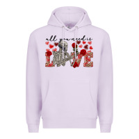 Lilac Skeleton all you need is love Premium Hoodie - FaDigitalArtStudio