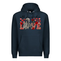 Navy Skeleton all you need is love Premium Hoodie - FaDigitalArtStudio