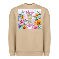 Mushroom she is mom with flowers Heavyweight Sweatshirt - TumblerDesignByShophia