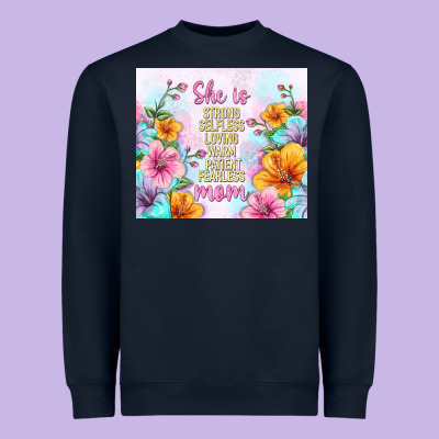 She Is Mom With Flowers Heavyweight Sweatshirt Designed By Tumblerdesignbyshophia