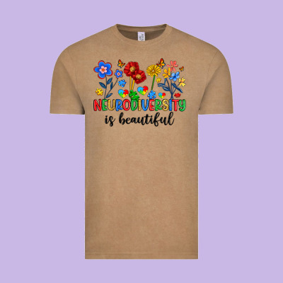 Neurodiversity Is Beautiful Vintage Tee Designed By Artiststas