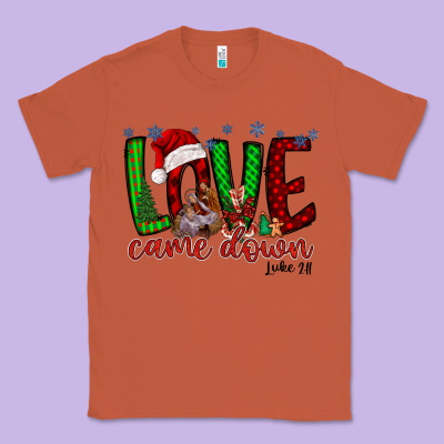Love Came Dow Christmas Classic Tee Designed By Racoondesign