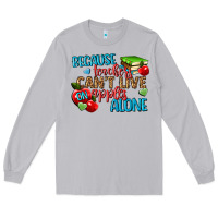 Moon Dust because teachers cant live on apples alone Long Sleeve Tee - NancyCooperArtShop