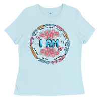 Baby Blue i am inspiration Ladies Tee - MaliasSmallBusiness