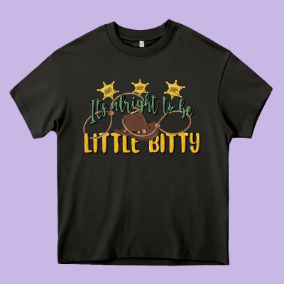 Its Alright To Be Little Bitty Heavy Core Tee Designed By Maliassmallbusiness