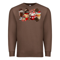 Chestnut Chocolate Love Coffee Cups Premium Sweatshirt - FaDigitalArtStudio