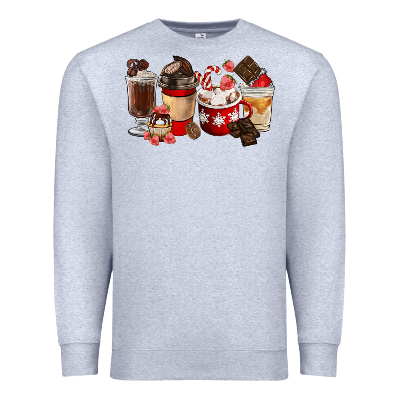 Chocolate Love Coffee Cups Premium Sweatshirt by FaDigitalArtStudio | Teevron