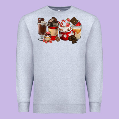Chocolate Love Coffee Cups Premium Sweatshirt Designed By Fadigitalartstudio