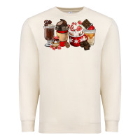 Sandshell Chocolate Love Coffee Cups Premium Sweatshirt - FaDigitalArtStudio