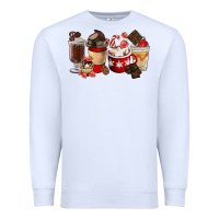 White Chocolate Love Coffee Cups Premium Sweatshirt - FaDigitalArtStudio