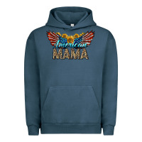 Pigment Midnight Navy Western American Mama With Sunflowers Urban Hoodie - LillyAllenDesigns