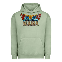 Pigment Oil Green Western American Mama With Sunflowers Urban Hoodie - LillyAllenDesigns