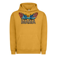 Pigment Peanut Butter Western American Mama With Sunflowers Urban Hoodie - LillyAllenDesigns