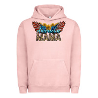 Pigment Salmon Western American Mama With Sunflowers Urban Hoodie - LillyAllenDesigns