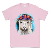 Bubblegum Pink Sunflower Sheep With Background Classic Tee - RanaPortraitStore