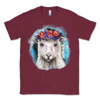 Burgundy Sunflower Sheep With Background Classic Tee - RanaPortraitStore
