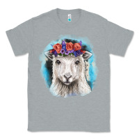 Heather Grey Sunflower Sheep With Background Classic Tee - RanaPortraitStore