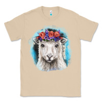 Mushroom Sunflower Sheep With Background Classic Tee - RanaPortraitStore