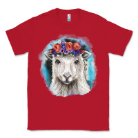 Red Sunflower Sheep With Background Classic Tee - RanaPortraitStore