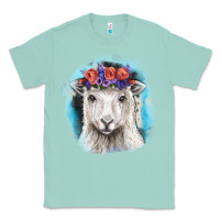 Seafoam Sunflower Sheep With Background Classic Tee - RanaPortraitStore